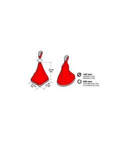CUFFIA LEVA CAMBIO PELLE NERA 05001 LAMPA 2