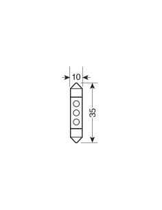 COPPIA LAMPADINA SIL.36MM 3LED BIAN 58394 LAMPA 2