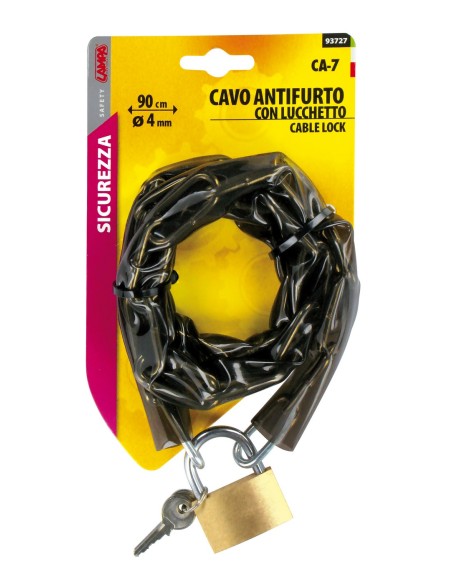 CATENA ANTIFURTO CM.85 C/LUCCHET. 93727 LAMPA