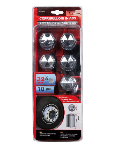 SET 10 PZ.COPRIBULLONI 32MM IN ABS 98048 LAMPA