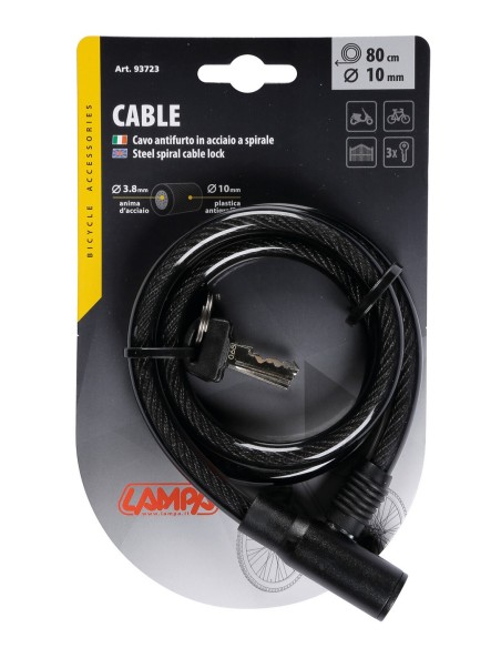 CAVO ANTIFURTO CA-3 CM80 MM10 93723 LAMPA