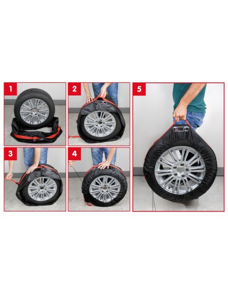Tyre Wrap Basic - Set 4 copriruota - L - 13"-19"