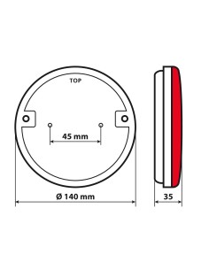 FANALE POST SX ROTONDO 12/24V FRECCIA+RETROMARCIA 2