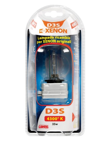 Lampada HID Xenon 4.300°K - D3S - 35W - PK32d-5 - 1 pz  - D/Blister