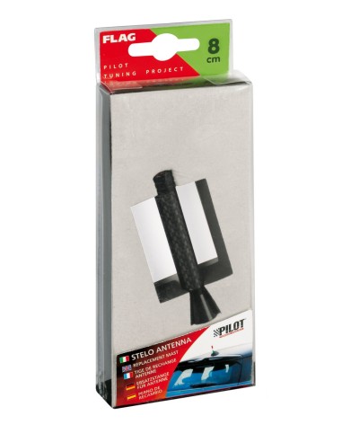 Flag, stelo antenna - 8 cm - Carbon-Look