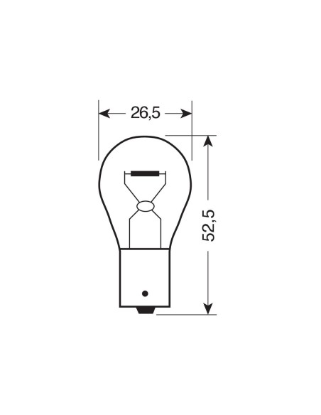 COPPIA LAMPADINA 1 FILAM. 21W BA15S BLUE-DYED COLOUR 58074 LAMPA
