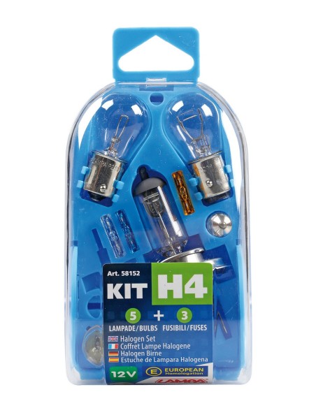 Kit lampade di ricambio 8 pz, alogena H4 - 12V