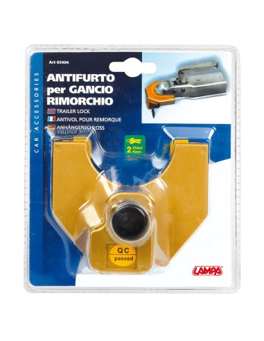 Antifurto per gancio rimorchio