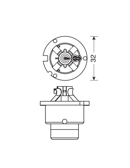 Lampada HID Xenon 4.300°K - D2S - 35W - P32d-2 - 1 pz  - D/Blister