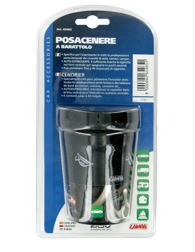 Posacenere auto-estinguente a barattolo
