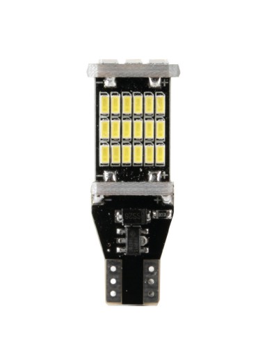 12V Led series - 45 Led SMD - (W16W) - W2,1x9,5d - 2 pz  - Scatola - Bianco - Doppia polarità