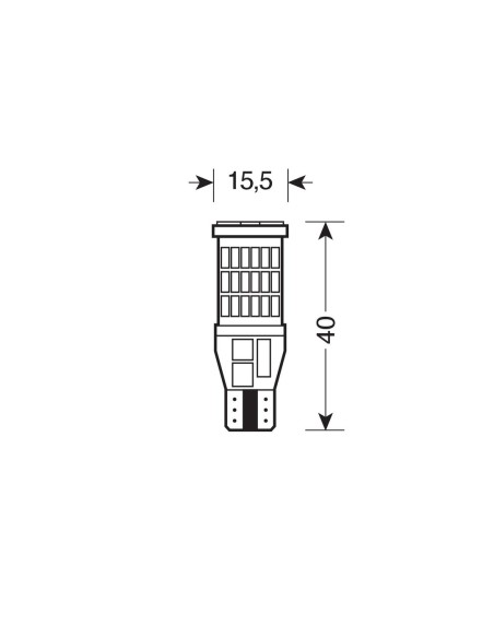 12V Led series - 45 Led SMD - (W16W) - W2,1x9,5d - 2 pz  - Scatola - Bianco - Doppia polarità