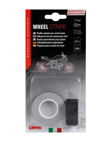 WHEEL STRIPE NERO RACING CON APPLICATORE 7MM X 6 M