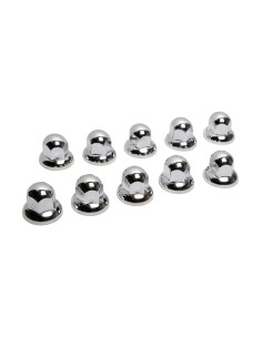 Dome, Set 10 copribulloni testa tonda in acciaio inox - Ø 32 mm - Cromo 2