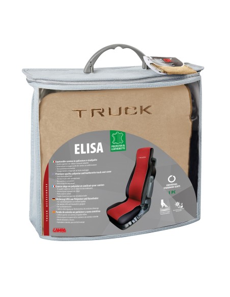 Elisa, coprisedile in poliestere e Skeentex per camion - Beige/Nero