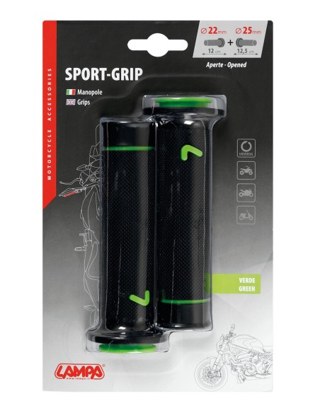 Sport-Grip, manopole universali - Verde