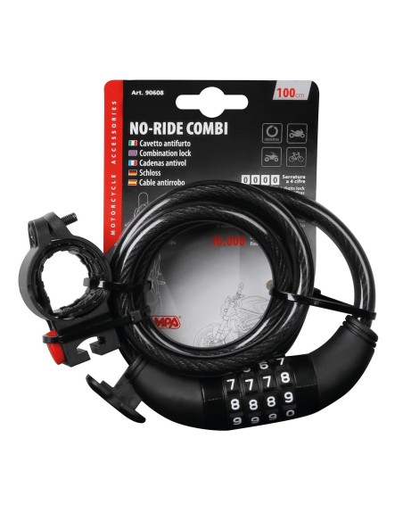 No-Ride Combi, cavetto antifurto - 100 cm