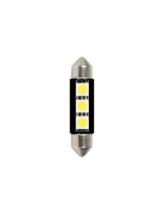 24V Led Series - 3 SMD x 3 chips - 10x39 mm - SV8,5-8 - 2 pz  - Scatola - Bianco - Doppia polarità