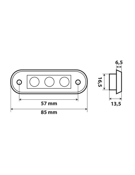LUCE DA INCASSO A 3 LED SMD BLUB-2