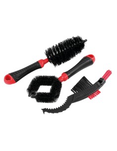 Set 3 spazzole per pulizia moto e ciclo