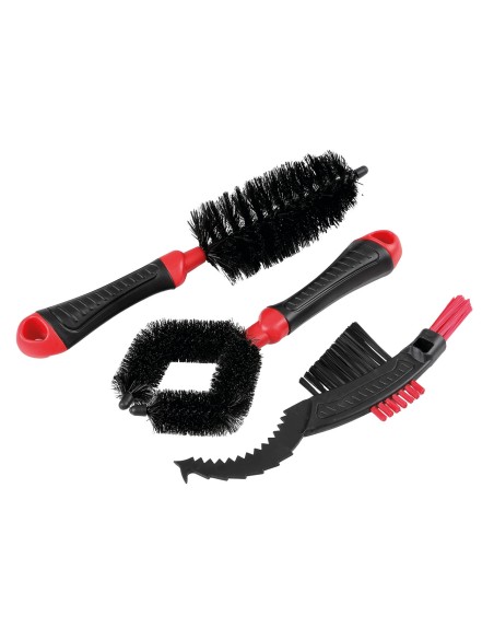 Set 3 spazzole per pulizia moto e ciclo
