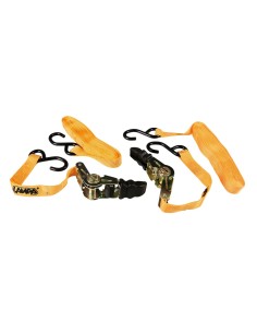 Pro-Safe, set 2 nastri tensori con cricchetto a doppio gancio “S” - 500 cm