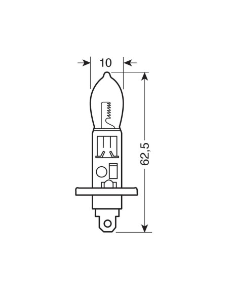12V Lampada alogena Xenium Race - H1 - 55W - P14,5s - 2 pz  - Scatola
