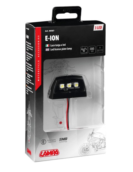 E-ion, luce targa a 3 Led Smd, 12V