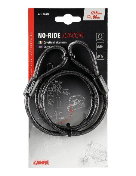 No-Ride Junior, cavetto di sicurezza Ø 6 mm - 80 cm