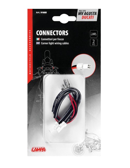 Connettori per indicatori di direzione, 2 pz - compatibile per - MV Agusta / Ducati (type 1)