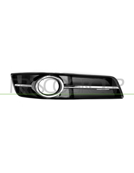 GRIGLIA DESTRA PARAURTI ANTERIORE NERA LUCIDA CON SEDE FENDI CON MODANATURA CROMATA AUDI A3 Mod. 07-08 - 08-12