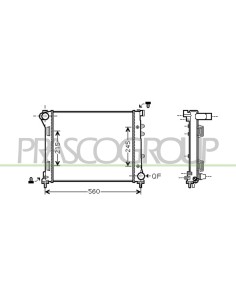 RADIATORE FIAT 500 07 in poi 1.3 JTD