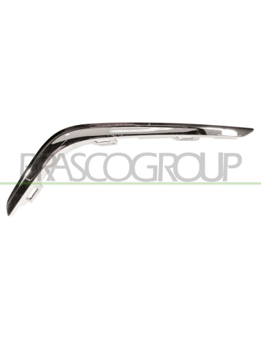 PROFILO SINISTRO GRIGLIA PARAURTI ANTERIORE CROMATO PEUGEOT 107 Mod. 02-12 - 04-13