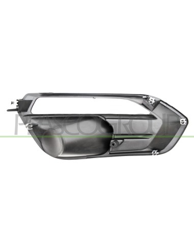 GRIGLIA SINISTRA PARAURTI ANTERIORE NERA GOFFRATA SENZA SEDE FENDI CON SEDE LUCE DIURNA IVECO DAILY Mod. 11-19 - 05-24
