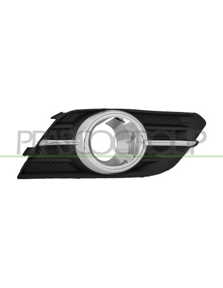 GRIGLIA DESTRA PARAURTI ANTERIORE NERA CON SEDE FENDI CON MODANATURA CROMATA OPEL-VAUXHALL MOKKA Mod. 01-13 - 03-16