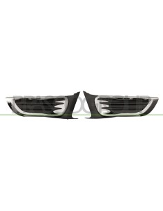 KIT GRIGLIE PARAURTI ANTERIORE CROMATA NERA (DESTRO+SINISTRO) CITROEN C3 PICASSO Mod. 01-09 - 12-11