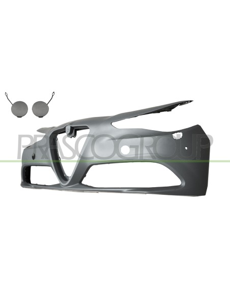 PARAURTI ANTERIORE CON PRIMER CON FORI PDC+SUPPORTI CON FORI LAVAFARI ALFA ROMEO GIULIA Mod. 06-15 - 03-23
