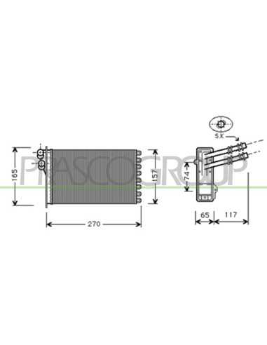 SCAMBIATORE DI CALORE AUDI - A3 - Mod. 08-96 - 08-
