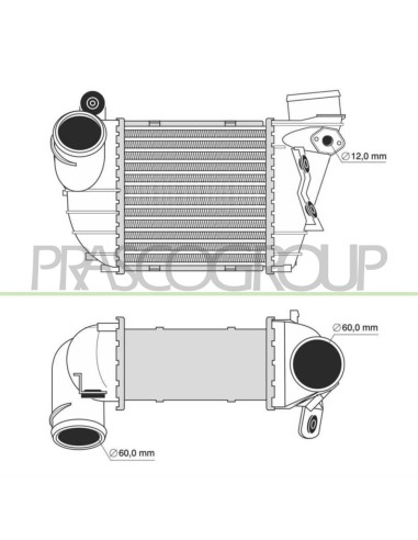 INTERCOOLER SKODA OCTAVIA Mod. 04-04 - 10-08