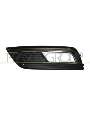 GRIGLIA SINISTRA PARAURTI ANTERIORE NERA CON SEDE FENDI CON MODANATURA CROMATA AUDI A4 (B8) Mod. 01-12 - 04-15