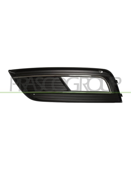 GRIGLIA SINISTRA PARAURTI ANTERIORE NERA CON SEDE FENDI CON MODANATURA CROMATA AUDI A4 (B8) Mod. 01-12 - 04-15