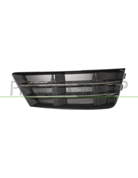 GRIGLIA DESTRA PARAURTI ANTERIORE NERA CON MODANATURA CROMATA AUDI A4 (B9) Mod. 09-15 - 07-19