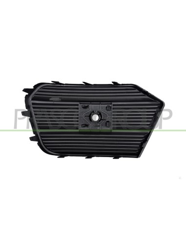 GRIGLIA DESTRA PARAURTI ANTERIORE NERA GOFFRATA CON FORO PDC+SUPPORTO MOD. 15 in poi AUDI Q3 (8U) Mod. 09-14 - 09-16
