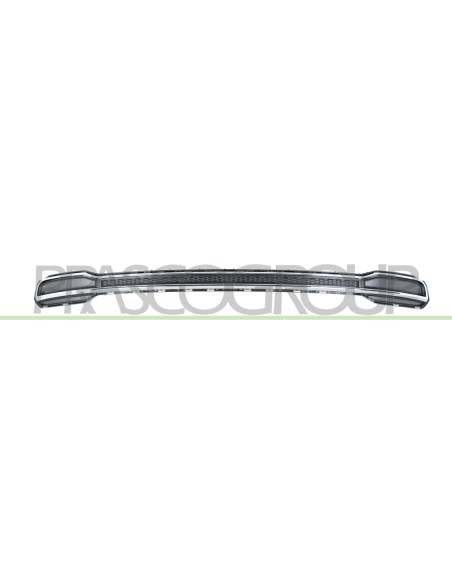 GRIGLIA SPOILER PARAURTI POSTERIORE CENTRALE NERA CON CORNICE CROMATA