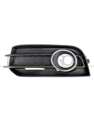 GRIGLIA SINISTRA PARAURTI ANTERIORE NERA CON SEDE FENDI CON CORNICE CROMATA AUDI A1 Mod. 08-10 - 06-14