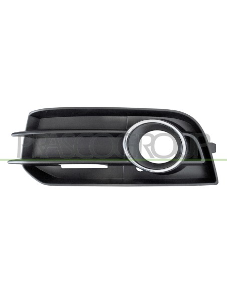 GRIGLIA SINISTRA PARAURTI ANTERIORE NERA CON SEDE FENDI CON CORNICE CROMATA AUDI A1 Mod. 08-10 - 06-14
