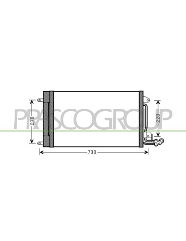 CONDENSATORE VOLKSWAGEN POLO Mod. 09-09 - 05-14
