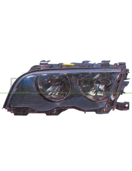 PROIETTORE SINISTRO H7+H7 ELETTRICO NERO CON MOTORE MOD. 2 PORTE BMW 3 SERIES E46 Mod. 05-98 - 08-01