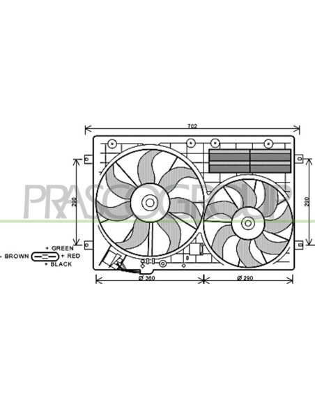 VENTOLA VOLKSWAGEN TOURAN Mod. 09-10 - 03-15