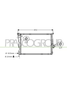 RADIATORE BMW - 3 SERIES - E46 - Mod. 05-98 - 08-0